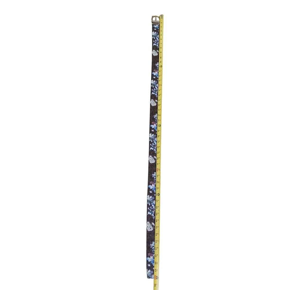 Calvin Klein Floral Belt XL Sz 48" Brown Blue Silver Logo Buckle Boho Cottage - Picture 13 of 14